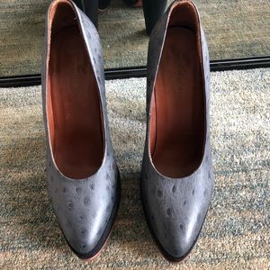 Rachel Comey Ostrich embossed leather heels